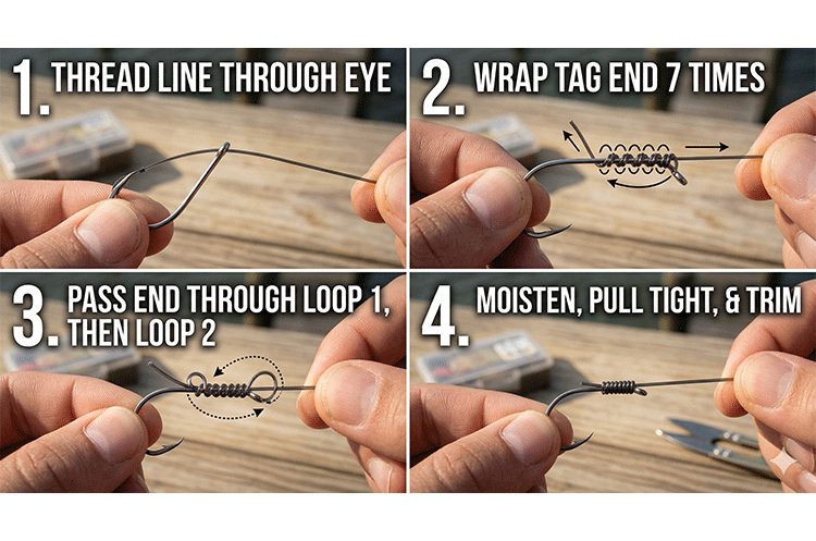 How to tie the improved Clinch Knot