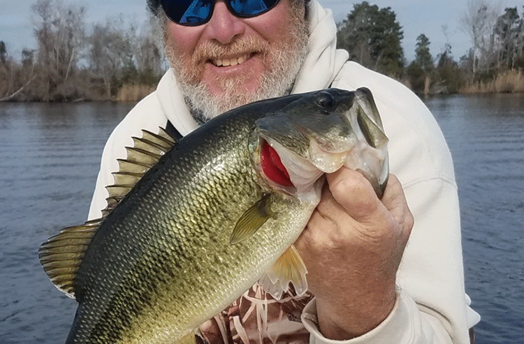 Captain Mike Hoffman bass fishing at Sutton Lake