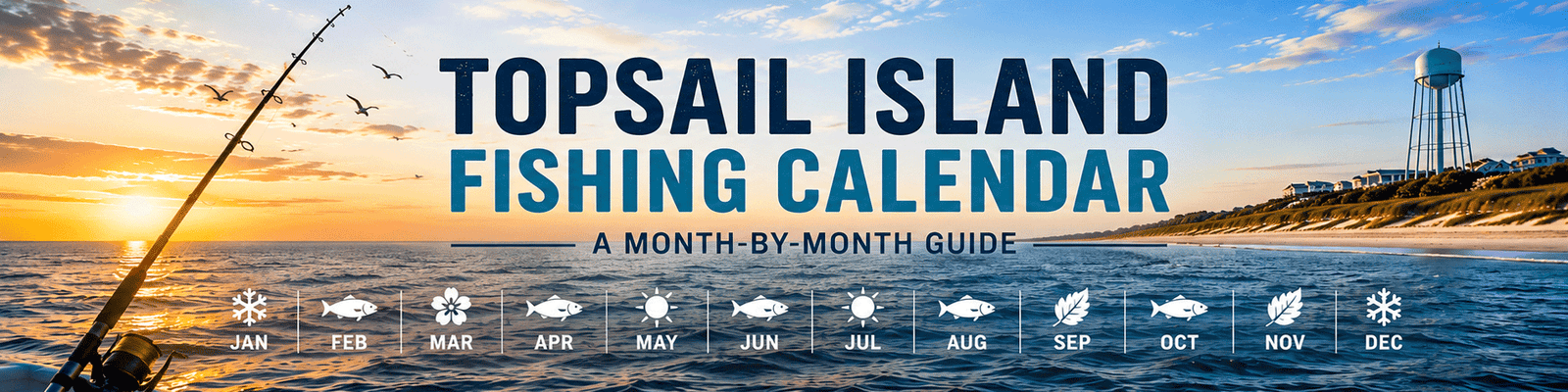Topsail Island fishing calendar month by month guide