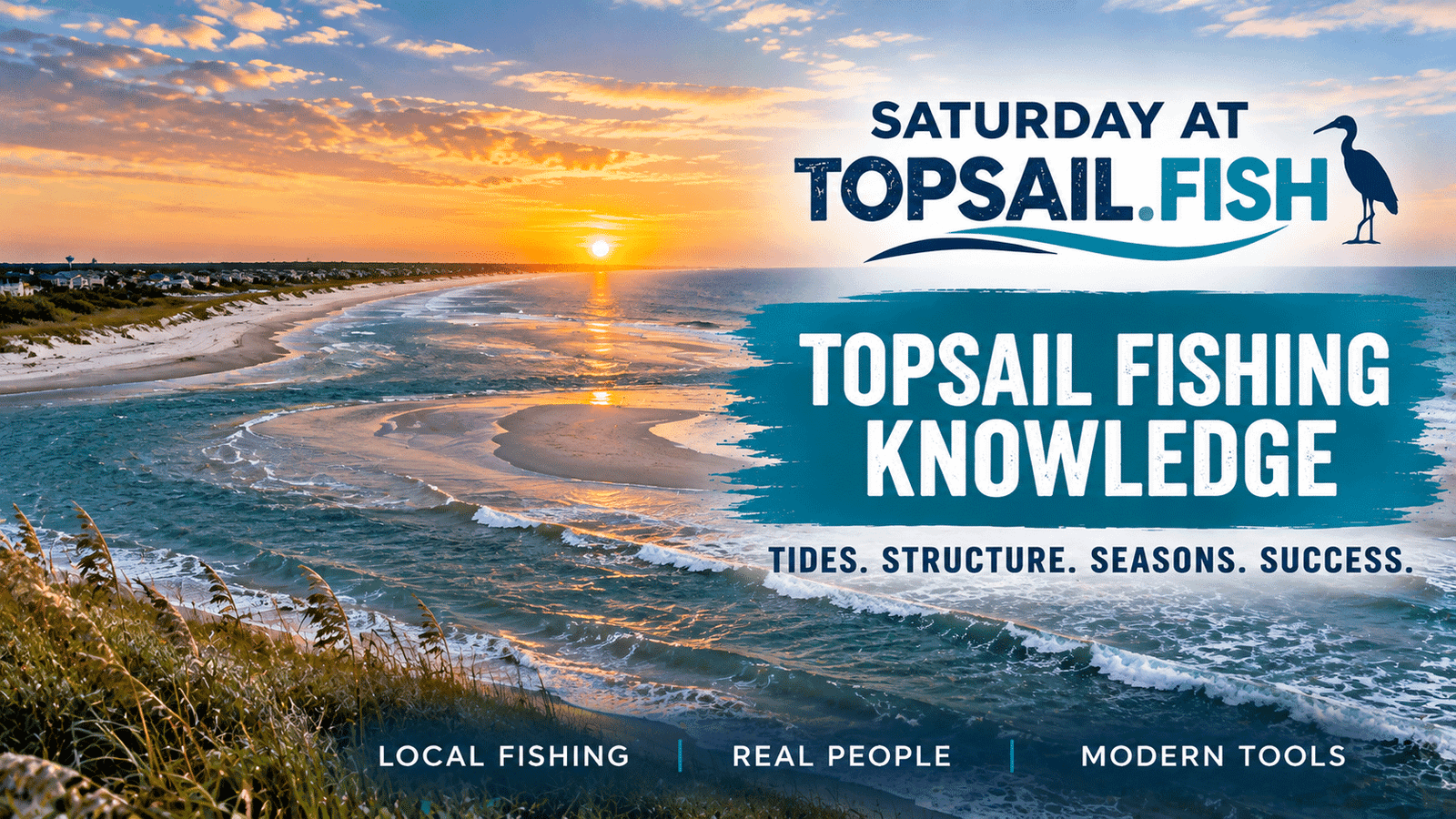 Topsail Island coastal waters and sandbars for the Saturday at Topsail.Fish Fishing Knowledge series